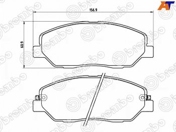 3 899 р. Колодки тормозные передние FL-FR SAT  Hyundai Santa Fe ( CM,  DM,  TM) (2006-2022), KIA Sorento  BL (2006-2010)  с доставкой в г. Новочеркасск. Увеличить фотографию 1