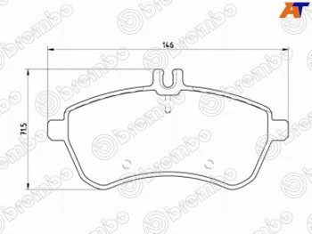 5 599 р. Колодки тормозные перед FR-FL SAT Mercedes-Benz E-Class W212 рестайлинг седан (2013-2017)  с доставкой в г. Новочеркасск. Увеличить фотографию 1