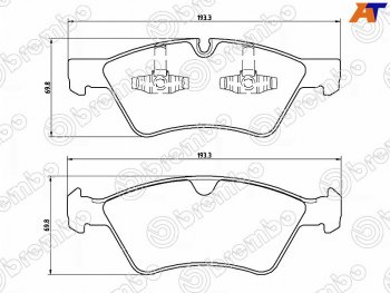 Колодки тормозные передние FL-FR SAT Mercedes-Benz E-Class W211 дорестайлинг седан (2002-2006)