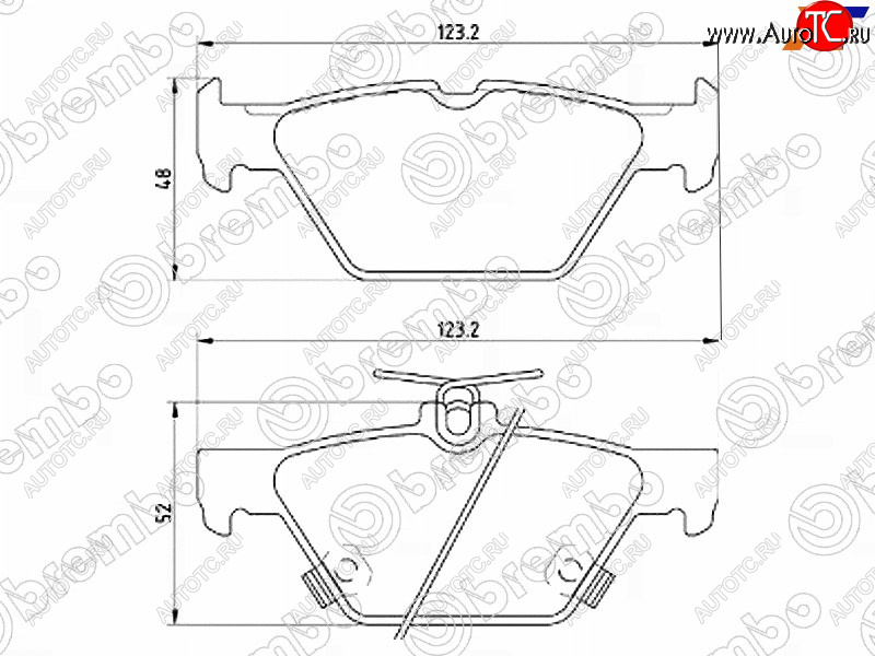 4 399 р. Колодки тормозные задние RH-LH SAT Subaru Legacy BN/B15 дорестайлинг седан (2015-2017)  с доставкой в г. Новочеркасск