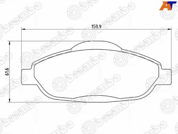 Колодки тормозные перед FL-FR SAT Peugeot 308 T7 хэтчбэк 5 дв. рестайлинг (2011-2014)