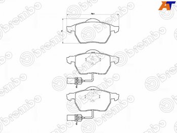 4 549 р. Колодки тормозные FR SAT  Volkswagen Golf 4 (1997-2003)  с доставкой в г. Новочеркасск. Увеличить фотографию 1