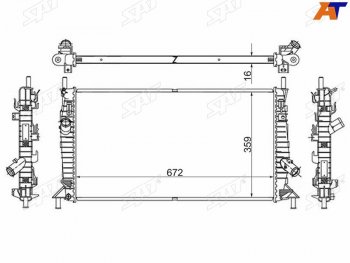 Радиатор SAT Ford Focus 2 универсал рестайлинг (2007-2011)