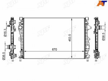 18 099 р. Радиатор охлаждающей жидкости SAT   Land Rover Discovery Sport  L550 - Range Rover Evoque  1 L538  с доставкой в г. Новочеркасск. Увеличить фотографию 1