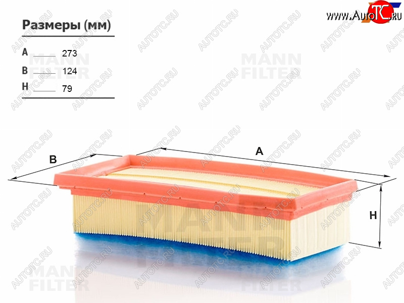 2 199 р. Фильтр воздушный MANN  Renault Duster ( HS,  HM) - Sandero ( (BS),  (B8))  с доставкой в г. Новочеркасск