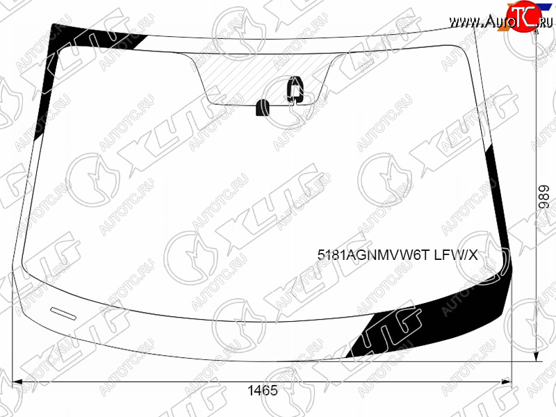 7 349 р. Стекло лобовое (Датчик дождя) XYG  Mazda 3/Axela  BM (2016-2019) рестайлинг седан, рестайлинг, хэтчбэк  с доставкой в г. Новочеркасск