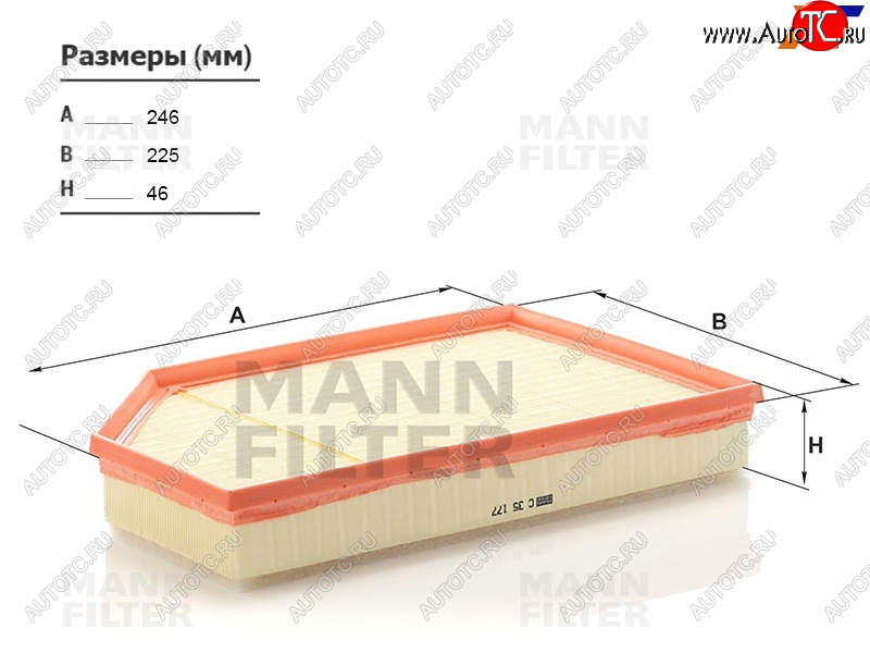 1 779 р. Фильтр воздушный MANN  Volvo S60 (RS,RH седан,  FS седан), S60 Cross Country, S80 (AS60 седан,  AS60,AS90, AS95 седан,  AS40,AS70, AS90), V70, XC60, XC70  с доставкой в г. Новочеркасск