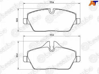 3 399 р. Колодки тормозные передние FL-FR SAT                     BMW 1 серия E82 купе 1-ый рестайлинг (2007-2011)  с доставкой в г. Новочеркасск. Увеличить фотографию 1