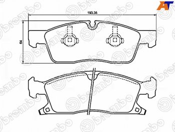 Колодки тормозные перед FR-FL SAT Jeep Grand Cherokee WK2 1-ый рестайлинг (2013-2018)