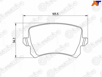 3 199 р. Колодки тормозные LH-RH SAT   Audi A3 (8PA хэтчбэк 5 дв.,  8P1 хэтчбэк 3 дв.), Skoda Octavia (A5), Superb (B6 (3T),  B6 (3T5)), Yeti  с доставкой в г. Новочеркасск. Увеличить фотографию 1