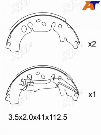 1 779 р. Колодки тормозные зад барабанные RR SAT  Opel Corsa  D (2006-2014)   дорестайлинг, хэтчбэк 5 дв., дорестайлинг, хэтчбэк 3 дв., 1-ый рестайлинг, хэтчбэк 3 дв., 1-ый рестайлинг, хэтчбэк 5 дв.,  2-ой рестайлинг, хэтчбэк 5 дв., 2-ой рестайлинг, хэтчбэк 3 дв.  с доставкой в г. Новочеркасск. Увеличить фотографию 1