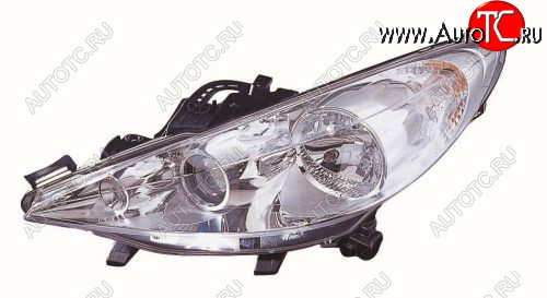 11 599 р. Левая фара (с электрокорректором, с противотум) BODYPARTS Peugeot 207 WA хэтчбэк 3 дв. дорестайлинг (2006-2009)  с доставкой в г. Новочеркасск