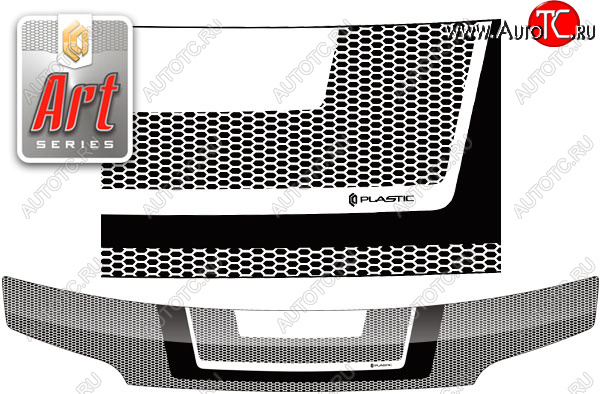 2 299 р. Дефлектор капота (M401S, M402S, M411S) CA-Plastic  Daihatsu Coo (2005-2012) (Серия Art черная)  с доставкой в г. Новочеркасск