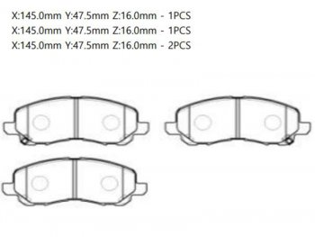 Колодки тормозные перед FR-FL SAT Mitsubishi Lancer 9 2-ой рестайлинг седан (2005-2009)