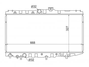 Радиатор SAT Toyota Corona T190 седан дорестайлинг (1992-1994)  (применимо Toyota Corolla (E90) 87-92 Carina (T170) 88-92 Corolla Levin 87-91 Corona (T170) 87-)