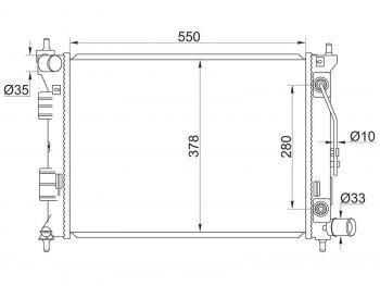 Радиатор охлаждающей жидкости SAT Hyundai Creta GS рестайлинг (2019-2021)