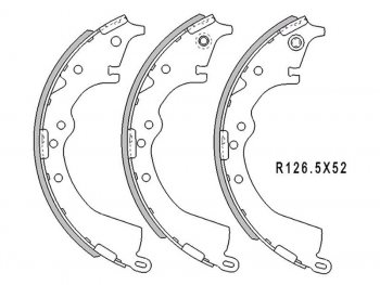 Колодки тормозные задние RH-LH SAT Toyota (Тойота) Hilux (Хайлюкс) ( AN10,AN20,  AN20,AN30,  AN120) (2004-2024) AN10,AN20, AN20,AN30, AN120 дорестайлинг, 1-ый рестайлинг,  2-ой рестайлинг, дорестайлинг, 1-ый рестайлинг, 2-ой рестайлинг