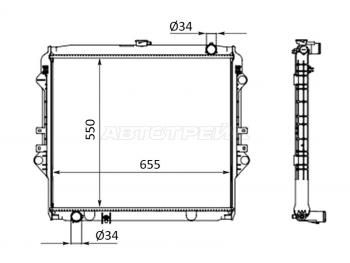 10 699 р. Радиатор SAT  Toyota Fortuner  AN160 - Hilux  AN120  с доставкой в г. Новочеркасск. Увеличить фотографию 1