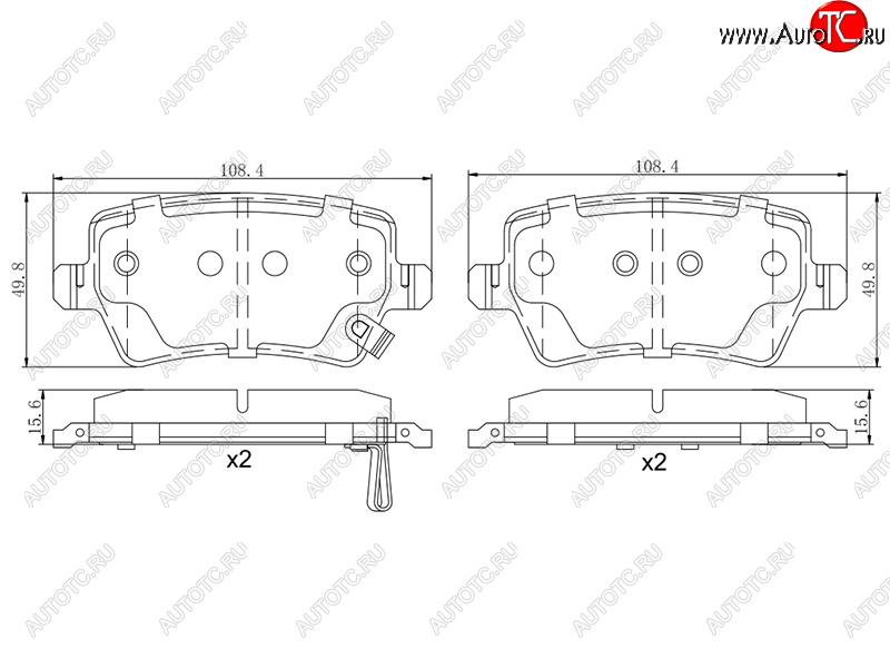 939 р. Колодки тормозные задние RH-LH SAT  EXEED TXL (2020-2024), JAC J7 (2020-2024), JAC JS4 (2021-2024)  с доставкой в г. Новочеркасск