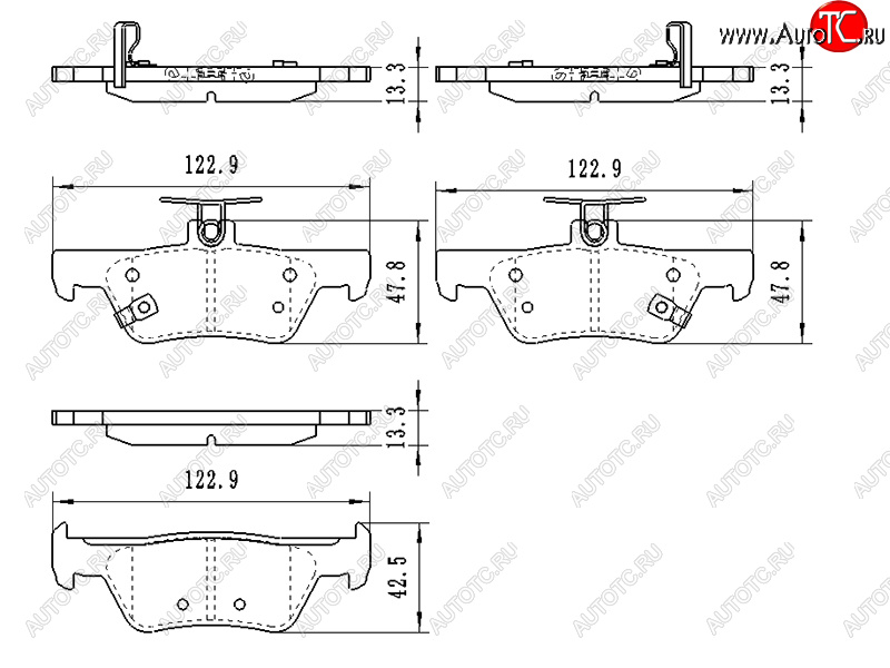 1 149 р. Колодки тормозные задние RH-LH SAT  Honda Fit ( 3 GP,GK,  4 GR) (2017-2022) 2-ой рестайлинг, дорестайлинг  с доставкой в г. Новочеркасск