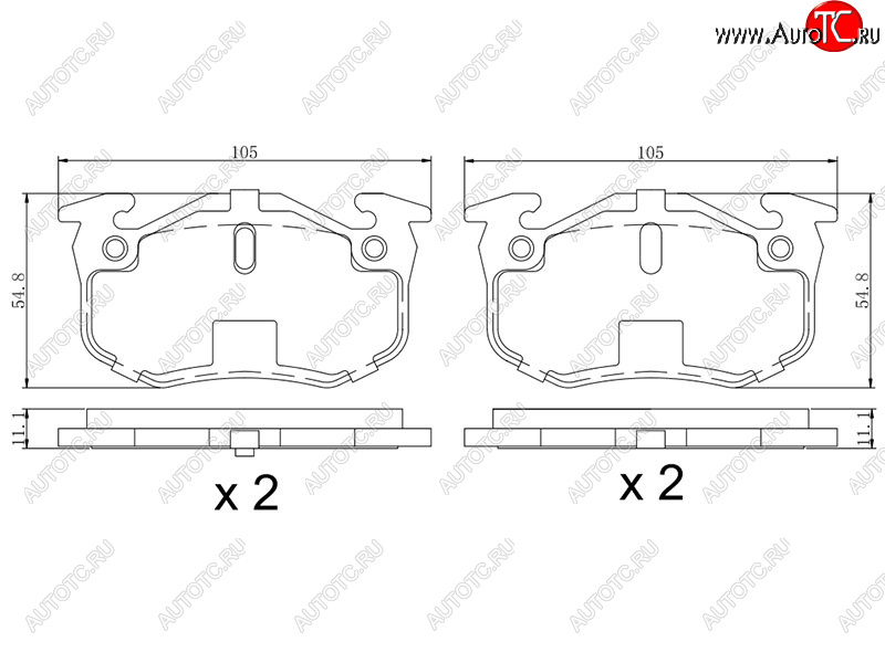 899 р. Колодки тормозные задние RH-LH SAT  Peugeot 206  седан (2006-2009), Renault Megane ( LA,  KA) (1995-2003)  с доставкой в г. Новочеркасск