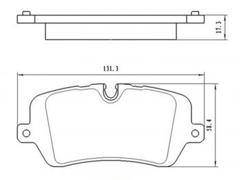 1 229 р. Копируемое: Колодки тормозные задние LH-RH SAT Land Rover Range Rover Sport 2 L494 дорестайлинг (2013-2017)  с доставкой в г. Новочеркасск. Увеличить фотографию 1