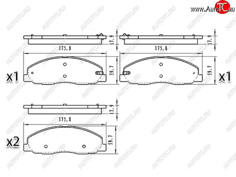 1 359 р. Колодки тормозные перед FL-FR SAT  ГАЗ ГАЗель Next ( A21,A22, С41, С42,  A21,A22, С41, С42, Фермер,  A60,A63, A64,  A62,А65,  A31,A32, C45, C46) - ГАЗель NEXT Citiline  А68  с доставкой в г. Новочеркасск