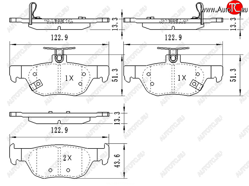 1 069 р. Колодки тормозные задние RH-LH SAT  Mazda 3/Axela  BP - CX-30  с доставкой в г. Новочеркасск