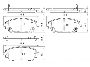 1 079 р. Колодки тормозные перед FL-FR SAT  Mazda 3/Axela  BP (2019-2024) седан, хэтчбэк  с доставкой в г. Новочеркасск. Увеличить фотографию 1