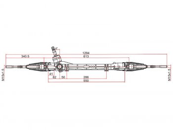 7 299 р. Рейка рулевая LHD SAT Mitsubishi ASX дорестайлинг (2010-2012)  с доставкой в г. Новочеркасск. Увеличить фотографию 1