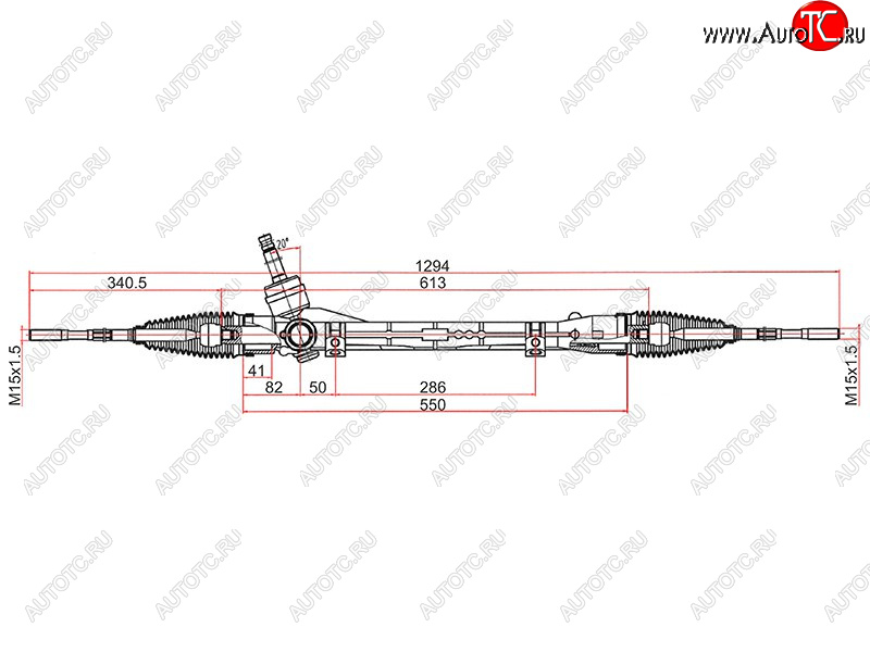 7 299 р. Рейка рулевая LHD SAT Mitsubishi ASX 1-ый рестайлинг (2013-2016)  с доставкой в г. Новочеркасск