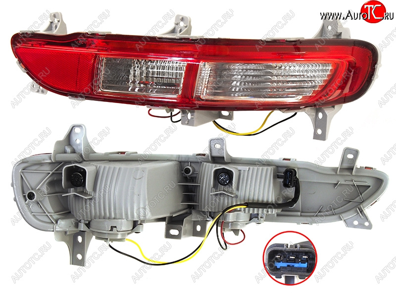 3 299 р. Правый фонарь в задний бампер SAT  KIA Sportage  4 QL (2016-2018) дорестайлинг  с доставкой в г. Новочеркасск