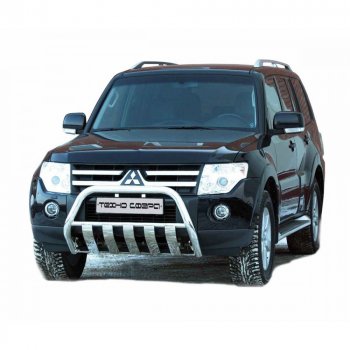 Передок плоский крашенная d63.5, Техно Сфера Mitsubishi Pajero 4 V80 дорестайлинг (2006-2011)