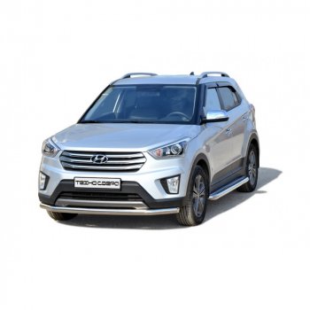 Защита переда труба крашенная d63.5, Техно Сфера Hyundai Creta GS рестайлинг (2019-2021)