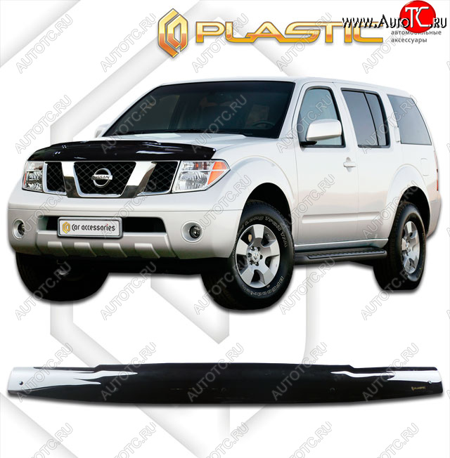 1 999 р. Дефлектор капота CA-Plastic  Nissan Terrano2  R20 (1999-2006) 2-ой рестайлинг (Classic черный)  с доставкой в г. Новочеркасск