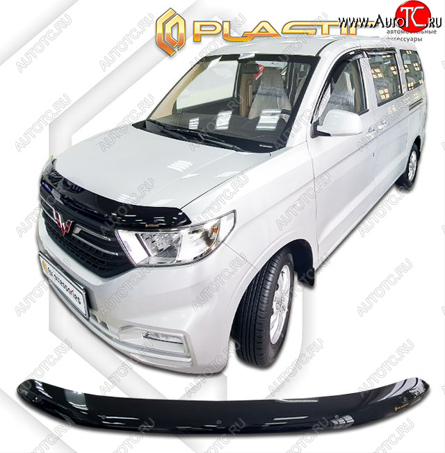 1 799 р. Дефлектор капота (рынок Китая) CA-Plastic  Wuling Hongguang V (2019-2023) (Classic черный)  с доставкой в г. Новочеркасск