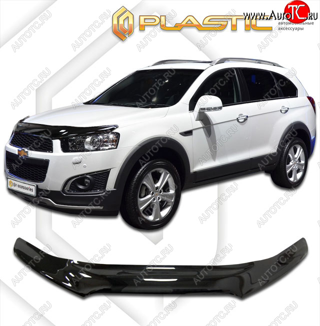 2 079 р. Дефлектор капота (exclusive) CA-Plastic Chevrolet Captiva 1-ый рестайлинг (2011-2013) (Classic черный)  с доставкой в г. Новочеркасск