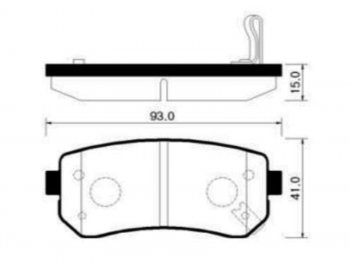 Колодки тормозные задние LH-RH SAT KIA Cerato 2 TD седан (2008-2013)