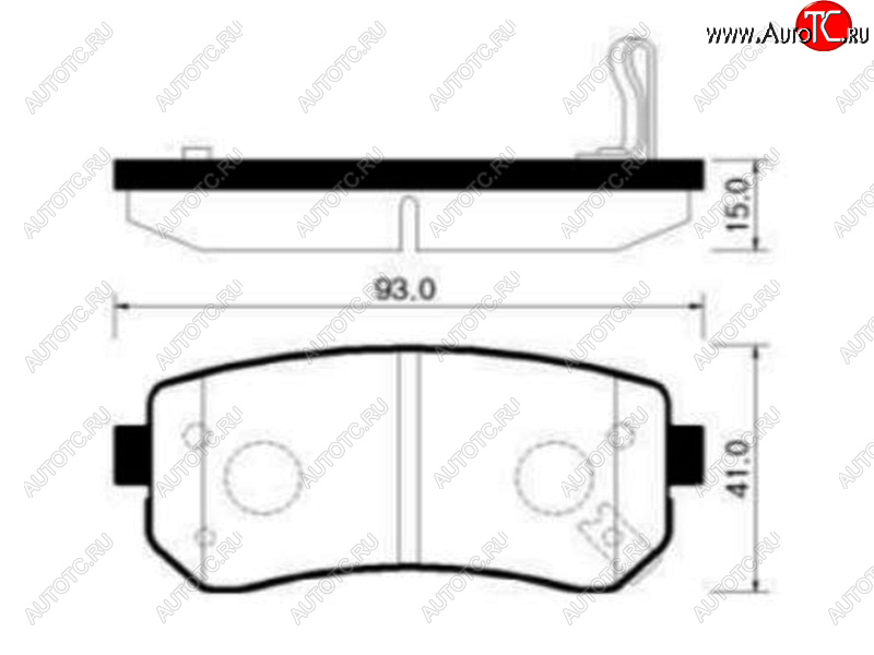 1 499 р. Колодки тормозные задние LH-RH SAT KIA Cerato 2 TD седан (2008-2013)  с доставкой в г. Новочеркасск