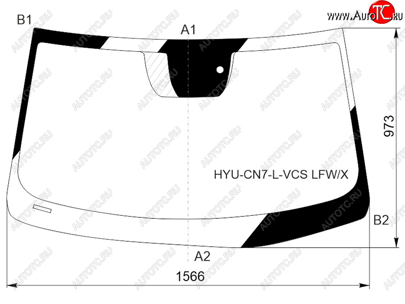 10 399 р. Стекло лобовое (Датчик дождя) XYG  Hyundai Elantra  CN7 (2020-2023)  с доставкой в г. Новочеркасск