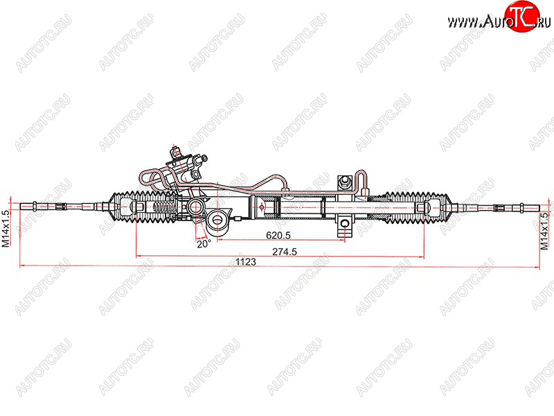 16 549 р. Рейка рулевая LHD SAT Nissan Teana 1 J31 рестайлинг (2005-2008)  с доставкой в г. Новочеркасск