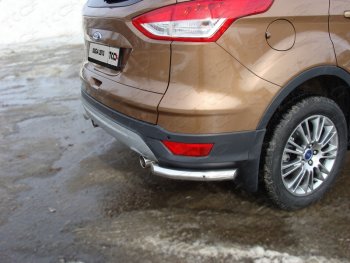 10 949 р. Защита задняя (уголки, нержавейка 60,3 мм) ТСС Тюнинг Ford Kuga 2 дорестайлинг (2013-2016)  с доставкой в г. Новочеркасск. Увеличить фотографию 1