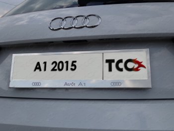 6 249 р. Рамка гос. номера ТСС Тюнинг Audi A1 8X1 хэтчбэк 3 дв. дорестайлинг (2010-2014) (нержавейка)  с доставкой в г. Новочеркасск. Увеличить фотографию 1