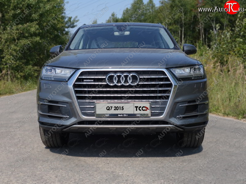 6 449 р. Рамка гос. номера ТСС Тюнинг  Audi Q7  4M (2015-2020) дорестайлинг (нержавейка)  с доставкой в г. Новочеркасск