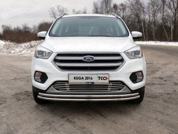 Рамка гос. номера ТСС Тюнинг Ford Kuga 2 рестайлинг (2016-2019)  (нержавейка)