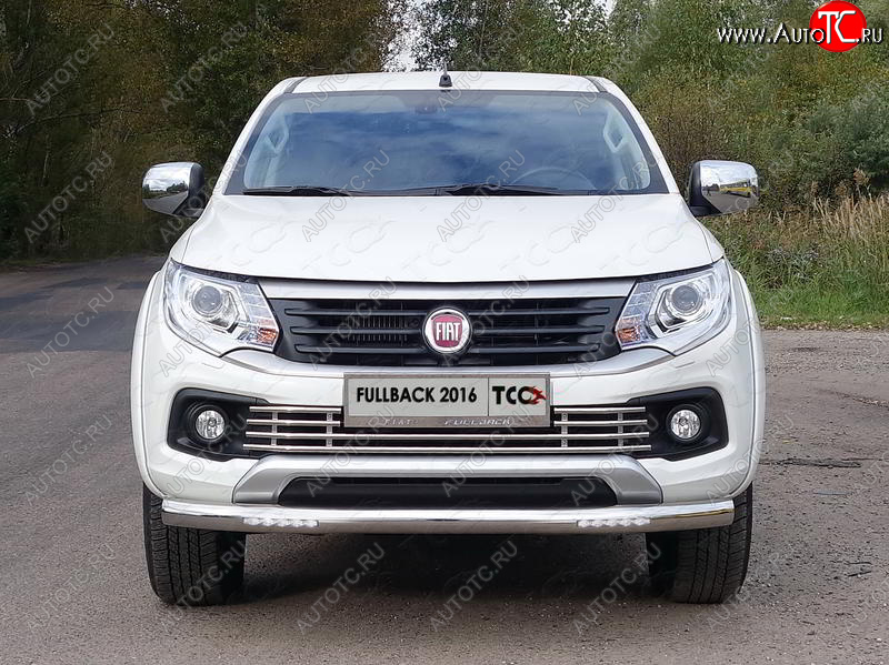 6 449 р. Рамка гос. номера ТСС Тюнинг  Fiat Fullback (2016-2018) (нержавейка)  с доставкой в г. Новочеркасск