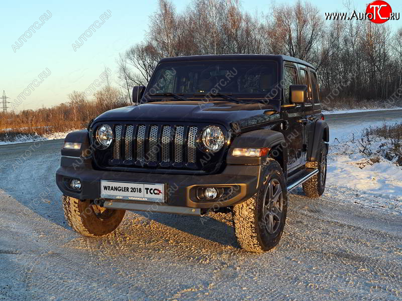 6 449 р. Рамка гос. номера (5 дв.) ТСС Тюнинг  Jeep Wrangler  JL (2018-2025) (нержавейка)  с доставкой в г. Новочеркасск