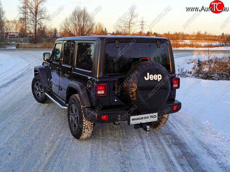 6 449 р. Рамка гос. номера ТСС Тюнинг Jeep Wrangler JL (2018-2025) (нержавейка)  с доставкой в г. Новочеркасск