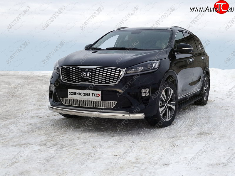 6 449 р. Рамка гос. номера ТСС Тюнинг KIA Sorento UM/Prime рестайлинг (2018-2020) (нержавейка)  с доставкой в г. Новочеркасск