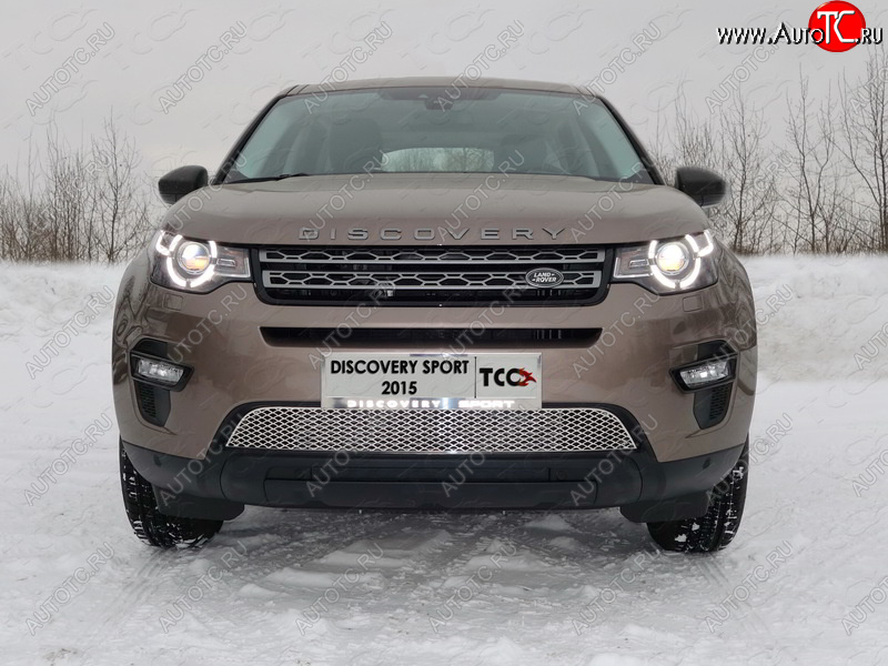 6 249 р. Рамка гос. номера ТСС Тюнинг Land Rover Discovery Sport L550 дорестайлинг (2014-2019) (нержавейка)  с доставкой в г. Новочеркасск